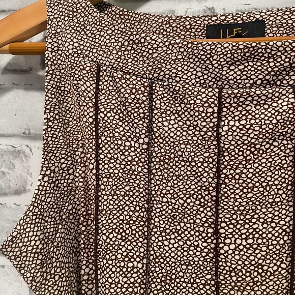 I LE New York Brown Cream Fit & Flare Stretch Sleeveless Dress Size 12 - Picture 8 of 10